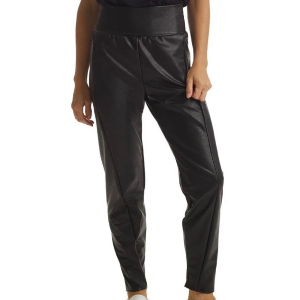 New Commando Faux Leather Taper Pants Size M *